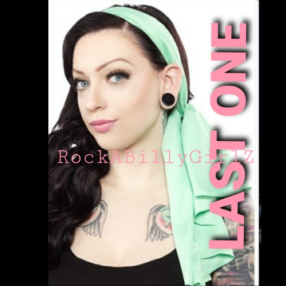 Sourpuss Bad Girl Retro 1950's Style 44" Mint Green Pinup Rockabilly Hair Scarf